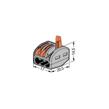 WAGO 222-413 - BORNES DE CONNEXION AVEC LEVIERS 3 X 4MM²
